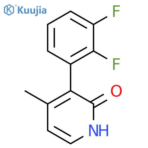 3-(2,3-Difluorophenyl)-2-hydroxy-4-methylpyridine structure