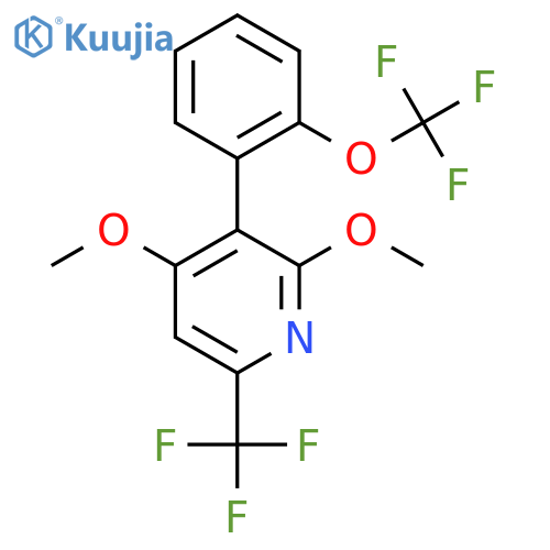 2,4-Dimethoxy-3-(2-(trifluoromethoxy)phenyl)-6-(trifluoromethyl)pyridine structure