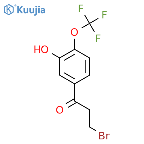 3-Bromo-3'-hydroxy-4'-(trifluoromethoxy)propiophenone structure