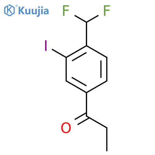 4'-(Difluoromethyl)-3'-iodopropiophenone structure