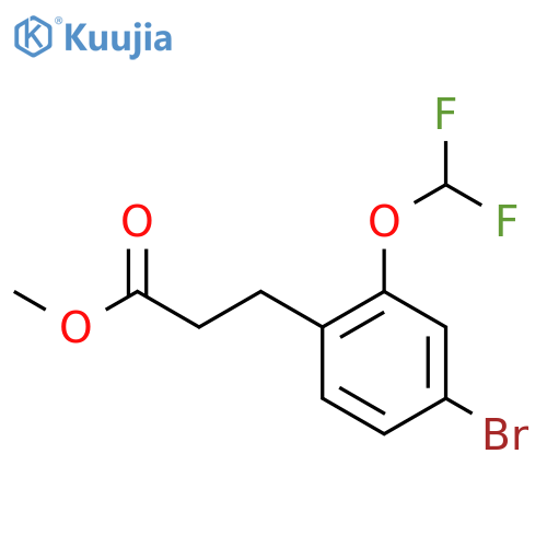 Methyl 3-(4'-bromo-2'-(difluoromethoxy)phenyl)propionate structure