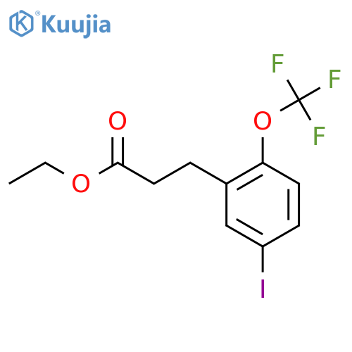 Ethyl 3-(5'-iodo-2'-(trifluoromethoxy)phenyl)propionate structure