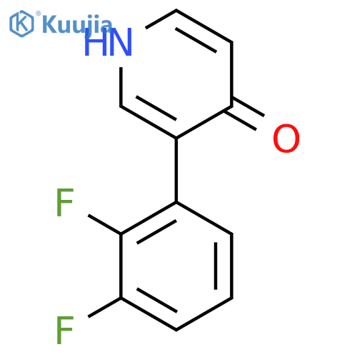 3-(2,3-Difluorophenyl)-4-hydroxy-pyridine structure