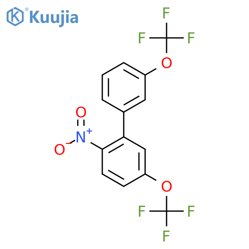 5,3'-Bis(trifluoromethoxy)-2-nitrobiphenyl structure