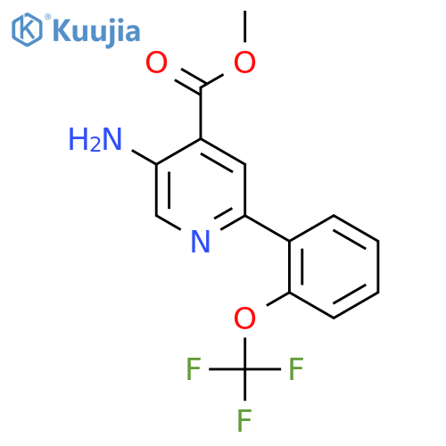Methyl 5-amino-2-(2-(trifluoromethoxy)phenyl)isonicotinate structure