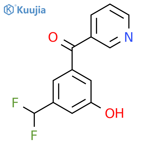 3-(3-(Difluoromethyl)-5-hydroxybenzoyl)pyridine structure