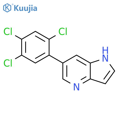 1H-Pyrrolo[3,2-b]pyridine, 6-(2,4,5-trichlorophenyl)- structure