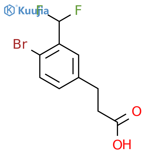 3-(4'-Bromo-3'-(difluoromethyl)phenyl)propionic acid structure