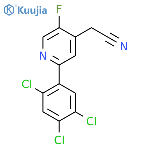 5-Fluoro-2-(2,4,5-trichlorophenyl)pyridine-4-acetonitrile structure