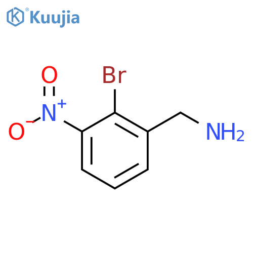 (2-Bromo-3-nitrophenyl)methanamine structure