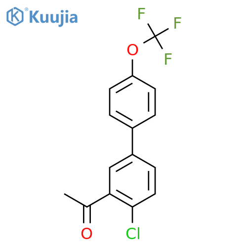 1-(4-Chloro-4'-(trifluoromethoxy)biphenyl-3-yl)-ethanone structure