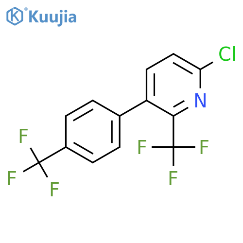 6-Chloro-2-(trifluoromethyl)-3-(4-(trifluoromethyl)phenyl)pyridine structure