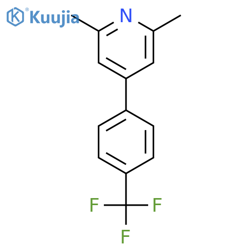 2,6-Dimethyl-4-(4-(trifluoromethyl)phenyl)pyridine structure