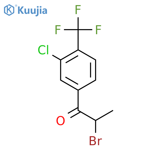 2-Bromo-3'-chloro-4'-(trifluoromethyl)propiophenone structure