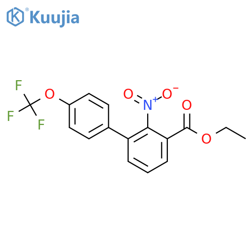 Ethyl 2-nitro-4'-(trifluoromethoxy)biphenyl-3-carboxylate structure