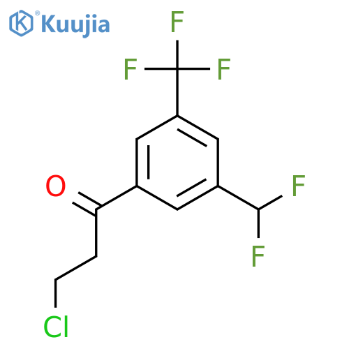 3-Chloro-3'-(difluoromethyl)-5'-(trifluoromethyl)propiophenone structure