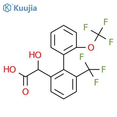 Hydroxy-(2'-trifluoromethoxy-6-trifluoromethylbiphenyl-2-yl)-acetic acid structure