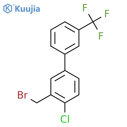3-Bromomethyl-4-chloro-3'-(trifluoromethyl)biphenyl structure
