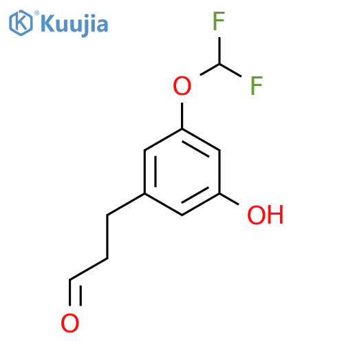 3-(3'-(Difluoromethoxy)-5'-hydroxyphenyl)propionaldehyde structure