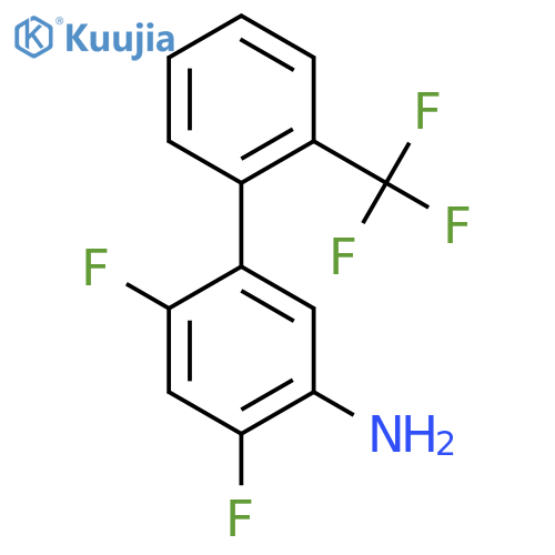 3-Amino-4,6-difluoro-2'-(trifluoromethyl)biphenyl structure