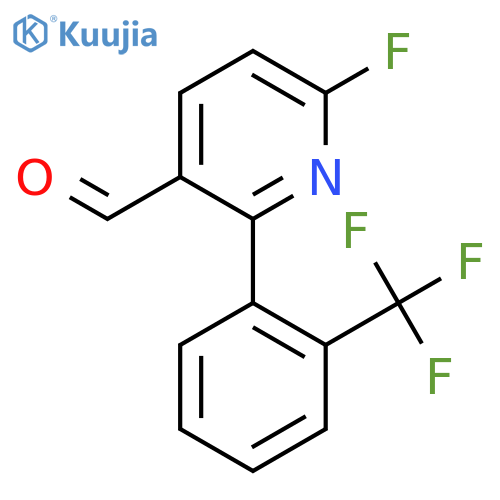 6-Fluoro-2-(2-(trifluoromethyl)phenyl)nicotinaldehyde structure