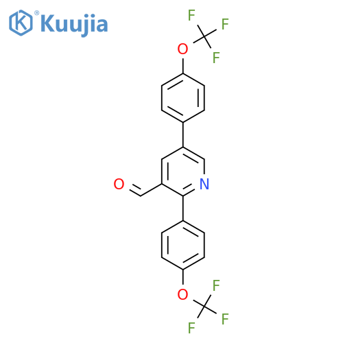 2,5-Bis(4-(trifluoromethoxy)phenyl)nicotinaldehyde structure