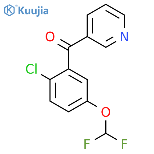 3-(2-Chloro-5-(difluoromethoxy)benzoyl)pyridine structure