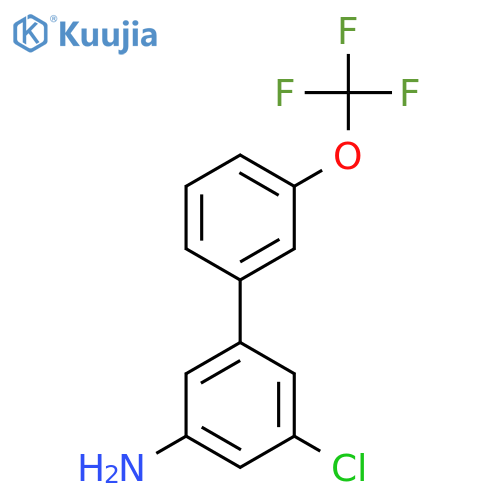 3-Amino-5-chloro-3'-(trifluoromethoxy)biphenyl structure