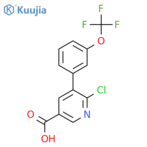 6-Chloro-5-(3-(trifluoromethoxy)phenyl)nicotinic acid structure