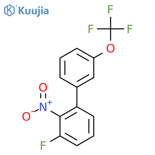 3-Fluoro-2-nitro-3'-(trifluoromethoxy)biphenyl structure