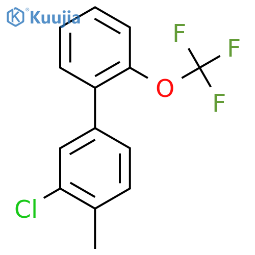 3-Chloro-4-methyl-2'-(trifluoromethoxy)biphenyl structure