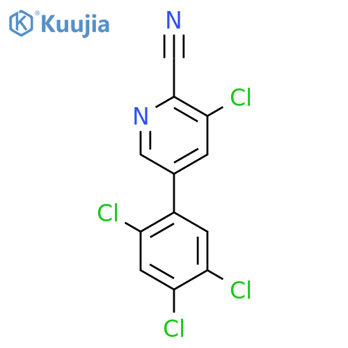 3-Chloro-5-(2,4,5-trichlorophenyl)picolinonitrile structure