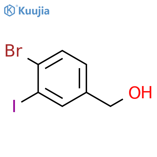 4-Bromo-3-iodobenzyl alcohol structure