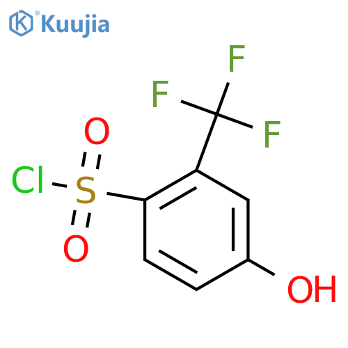 4-Hydroxy-2-(trifluoromethyl)benzenesulfonyl chloride structure
