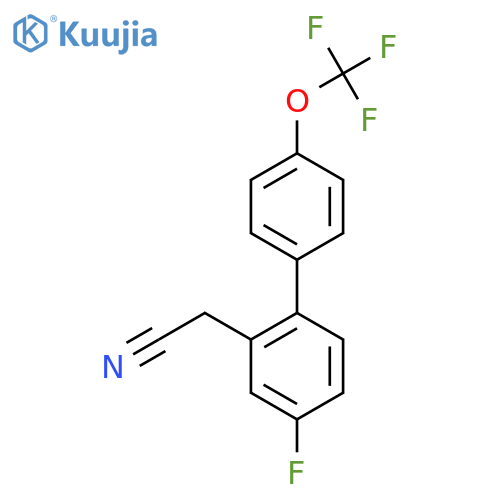 4-Fluoro-4'-(trifluoromethoxy)biphenyl-2-acetonitrile structure