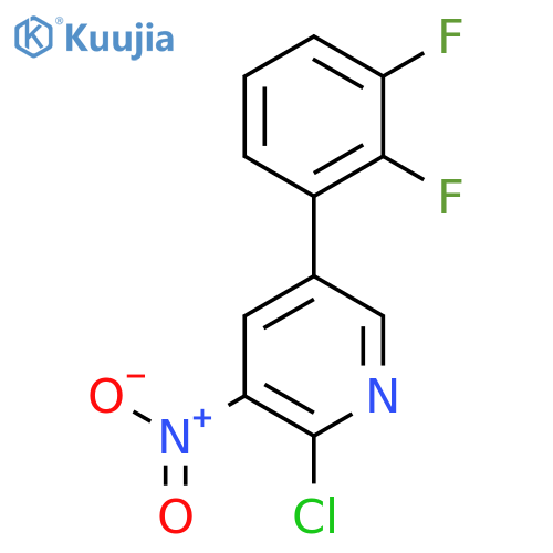 2-Chloro-5-(2,3-difluorophenyl)-3-nitropyridine structure