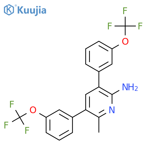 2-Amino-6-methyl-3,5-bis(3-(trifluoromethoxy)phenyl)pyridine structure
