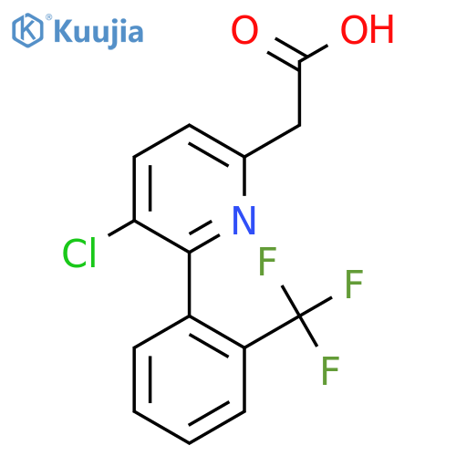 3-Chloro-2-(2-(trifluoromethyl)phenyl)pyridine-6-acetic acid structure