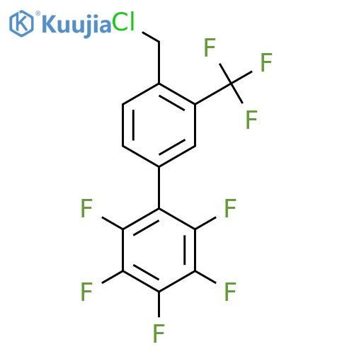 4'-Chloromethyl-2,3,4,5,6-pentafluoro-3'-(trifluoromethyl)biphenyl structure