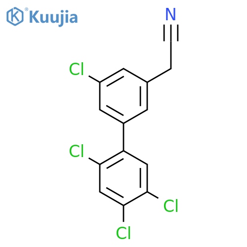 5,2',4',5'-Tetrachlorobiphenyl-3-acetonitrile structure