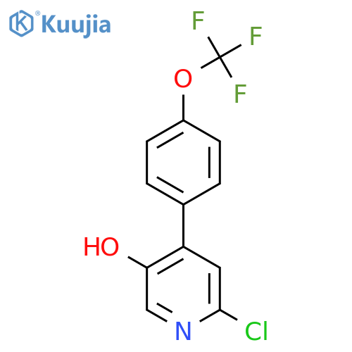 2-Chloro-5-hydroxy-4-(4-(trifluoromethoxy)phenyl)pyridine structure