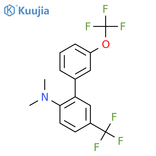 Dimethyl-(3'-(trifluoromethoxy)-5-(trifluoromethyl)biphenyl-2-yl)-amine structure