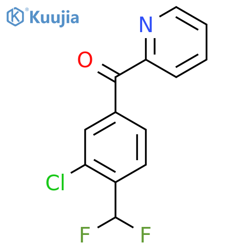 2-(3-Chloro-4-(difluoromethyl)benzoyl)pyridine structure