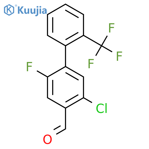 5-Chloro-2-fluoro-2'-(trifluoromethyl)biphenyl-4-carbaldehyde structure