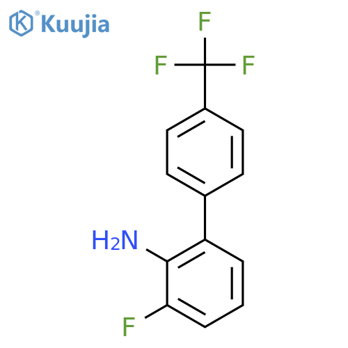 2-Amino-3-fluoro-4'-(trifluoromethyl)biphenyl structure