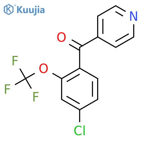 4-(4-Chloro-2-(trifluoromethoxy)benzoyl)pyridine structure