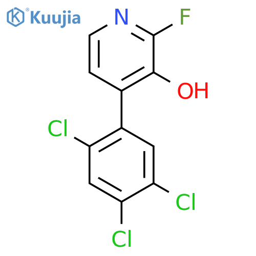 2-Fluoro-3-hydroxy-4-(2,4,5-trichlorophenyl)pyridine structure