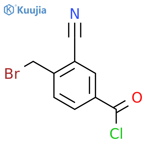 4-(Bromomethyl)-3-cyanobenzoyl chloride structure