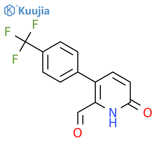 6-Hydroxy-3-(4-(trifluoromethyl)phenyl)picolinaldehyde structure