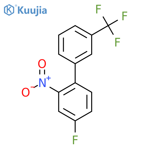 4-Fluoro-2-nitro-3'-(trifluoromethyl)biphenyl structure